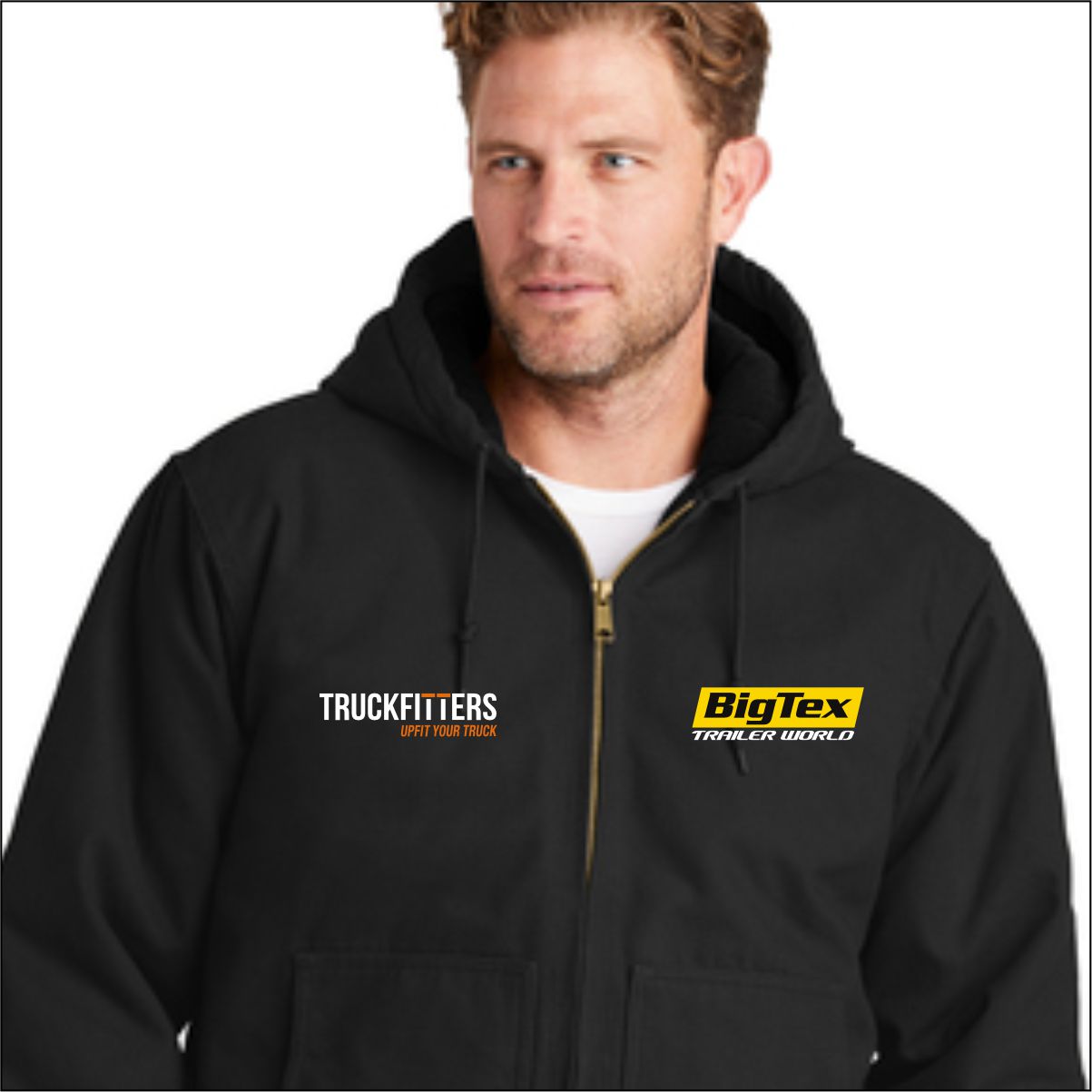 DUCK-CLOTH INSULATED HOODED JACKET $88.00