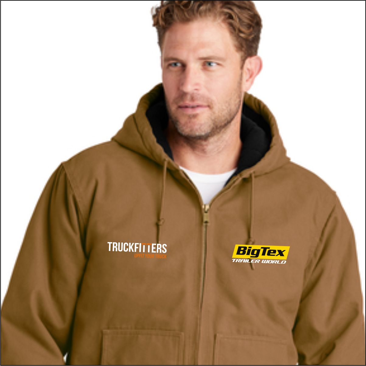 DUCK-CLOTH INSULATED HOODED JACKET $88.00