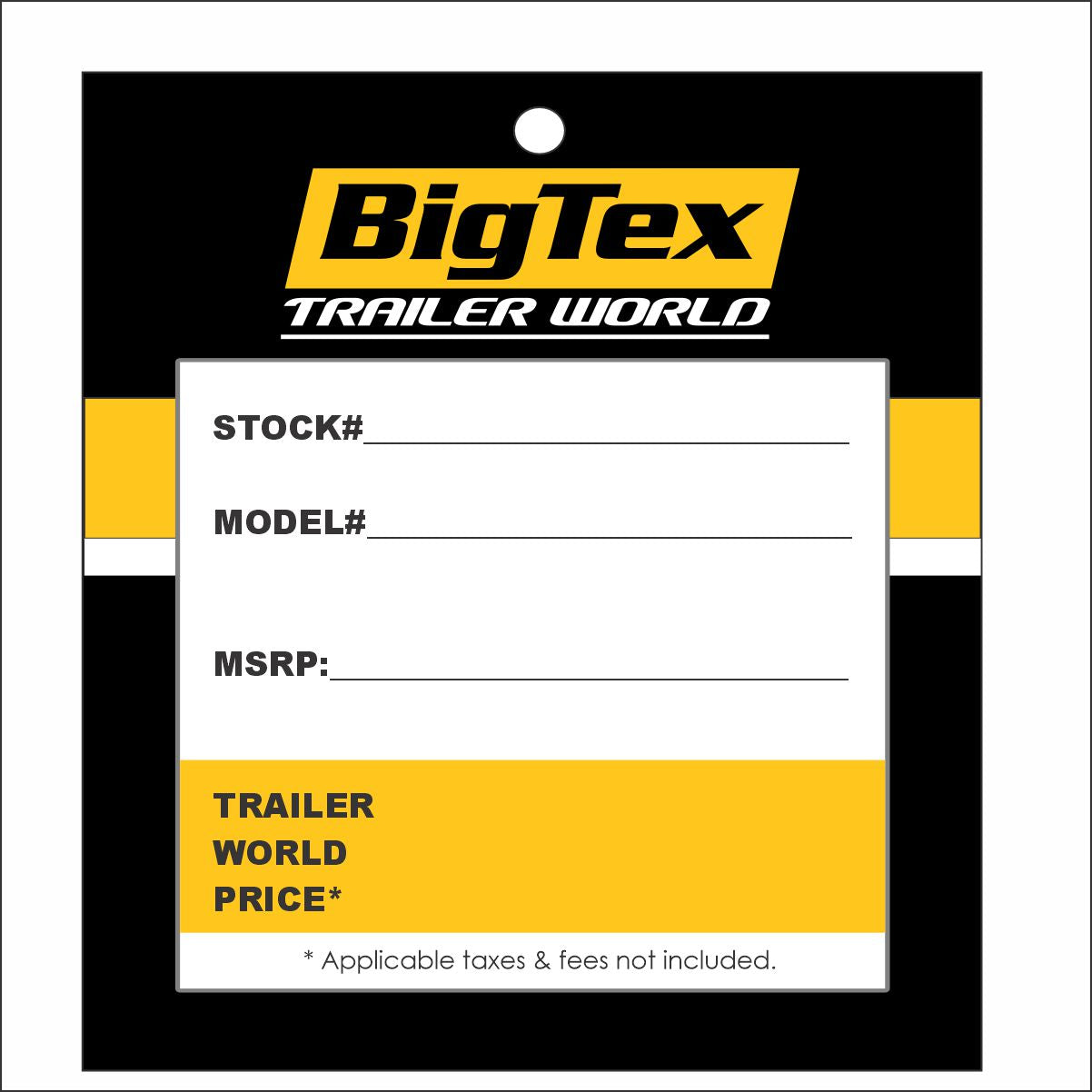 BIGTEX STANDARD BLACK SALES TAGS PACK OF 100 - $85.45