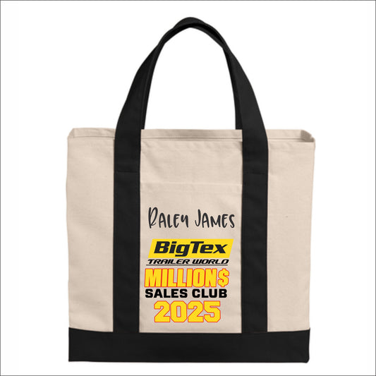 2 MILLION DOLLAR CLUB - BG429-463 CANVAS TOTE BAG