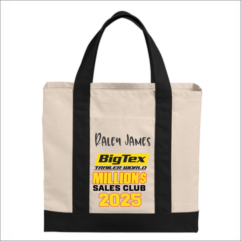 2 MILLION DOLLAR CLUB - BG429-463 CANVAS TOTE BAG