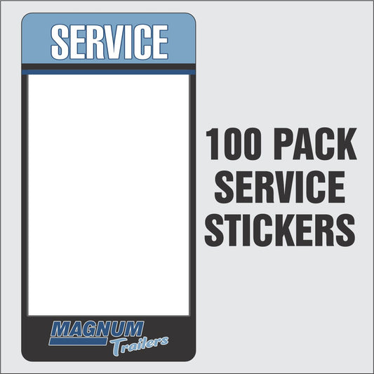 100 3X6 MAGNUM WEATHERPROOF SERVICE STICKERS $49.95