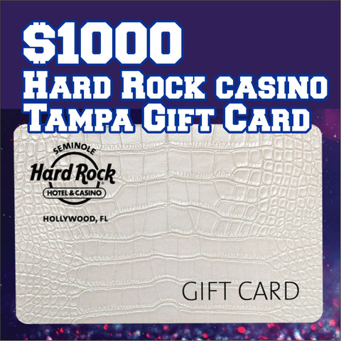 12 MILLION DOLLAR CLUB - 1000 HARD ROCK CASINO TAMPA GIFT CARD