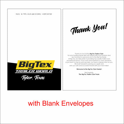 250 THANK YOU NOTE CARDS AND ENVELOPES