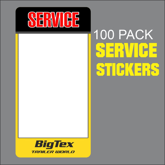 100 3X6 WEATHERPROOF SERVICE STICKERS $49.95