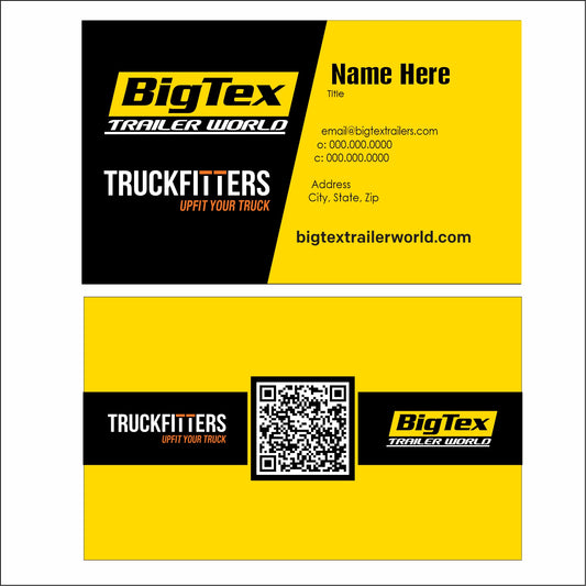 1000 BIG TEX & TRUCK FITTERS BUSINESS CARDS $49.95