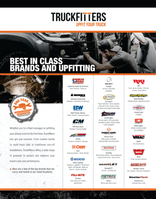 250 TRUCKFITTERS LINE CARDS $85.95