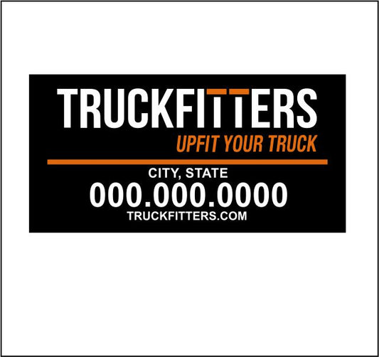 250 BLACK TRUCK FITTERS 3X6 STICKERS