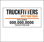 250 WHITE TRUCK FITTERS 3X6 STICKERS $155.00