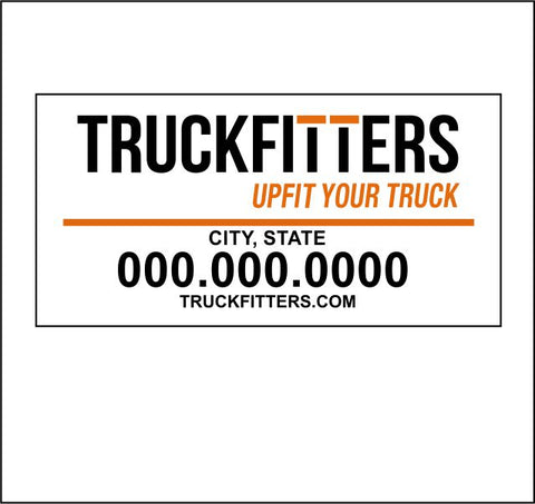 250 WHITE TRUCK FITTERS 3X6 STICKERS $155.00